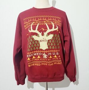 BUSCH Brew City Sweatshirt Hunting Christmas Unisex Size Medium